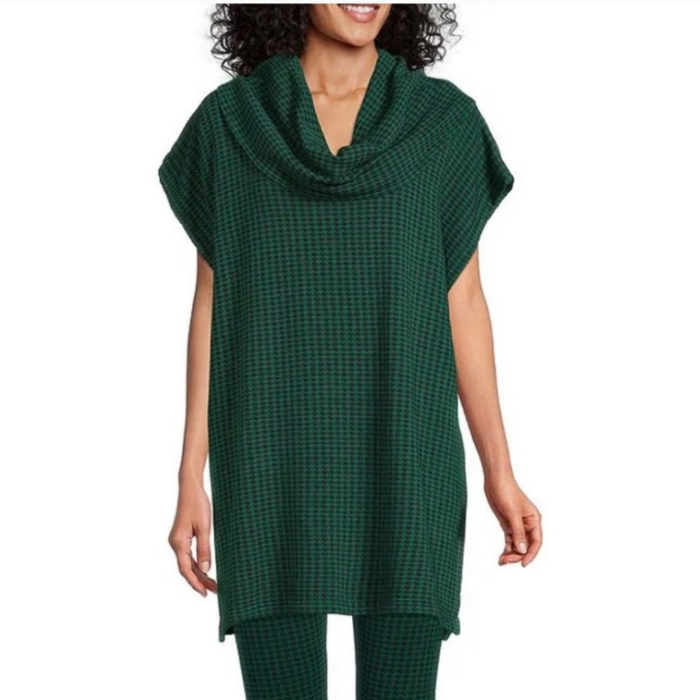 Sweater Tunic size M Black & Green Organic Bamboo -Bryn Walker NWT - Picture 8 of 8